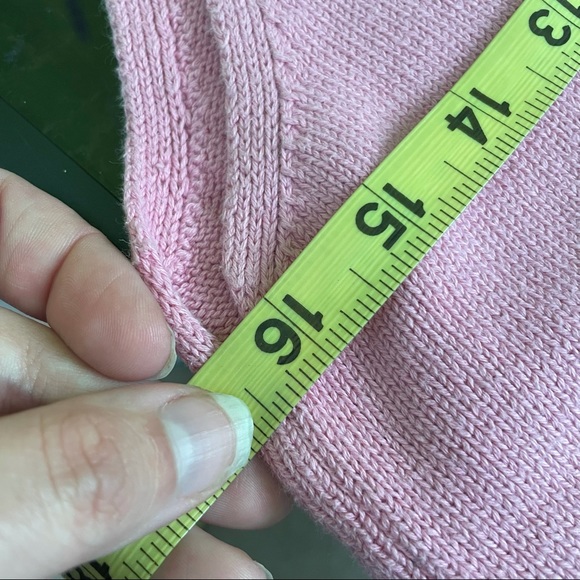 VTG 90s SML Sport Pink Mock Neck Sweater Vest - Picture 11 of 11